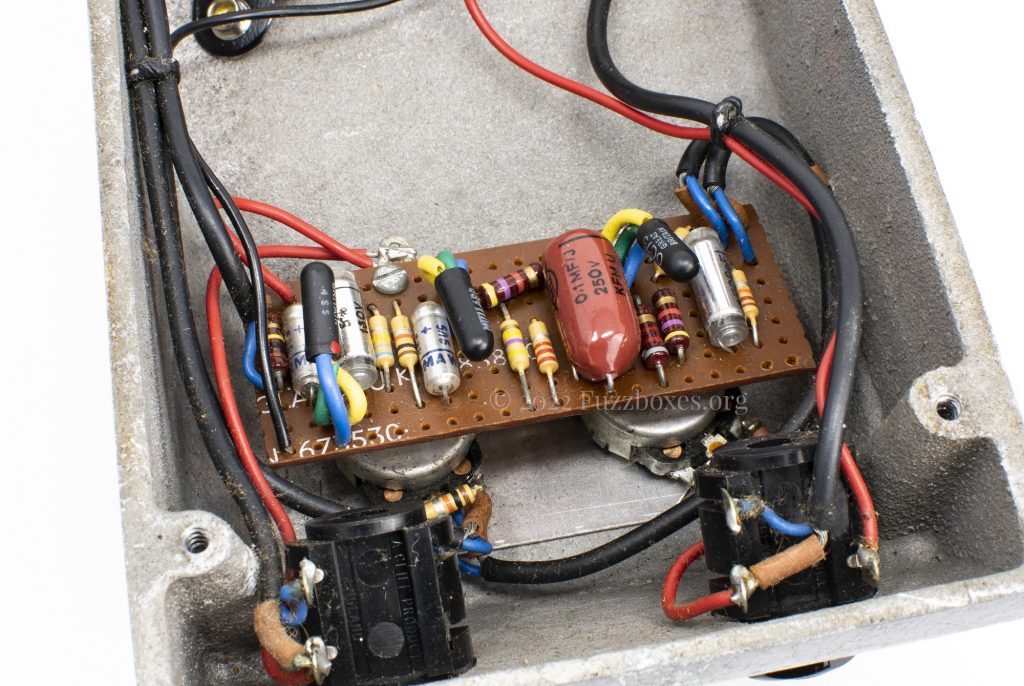 Circuit board inside a 1966 Marshall SupaFuzz