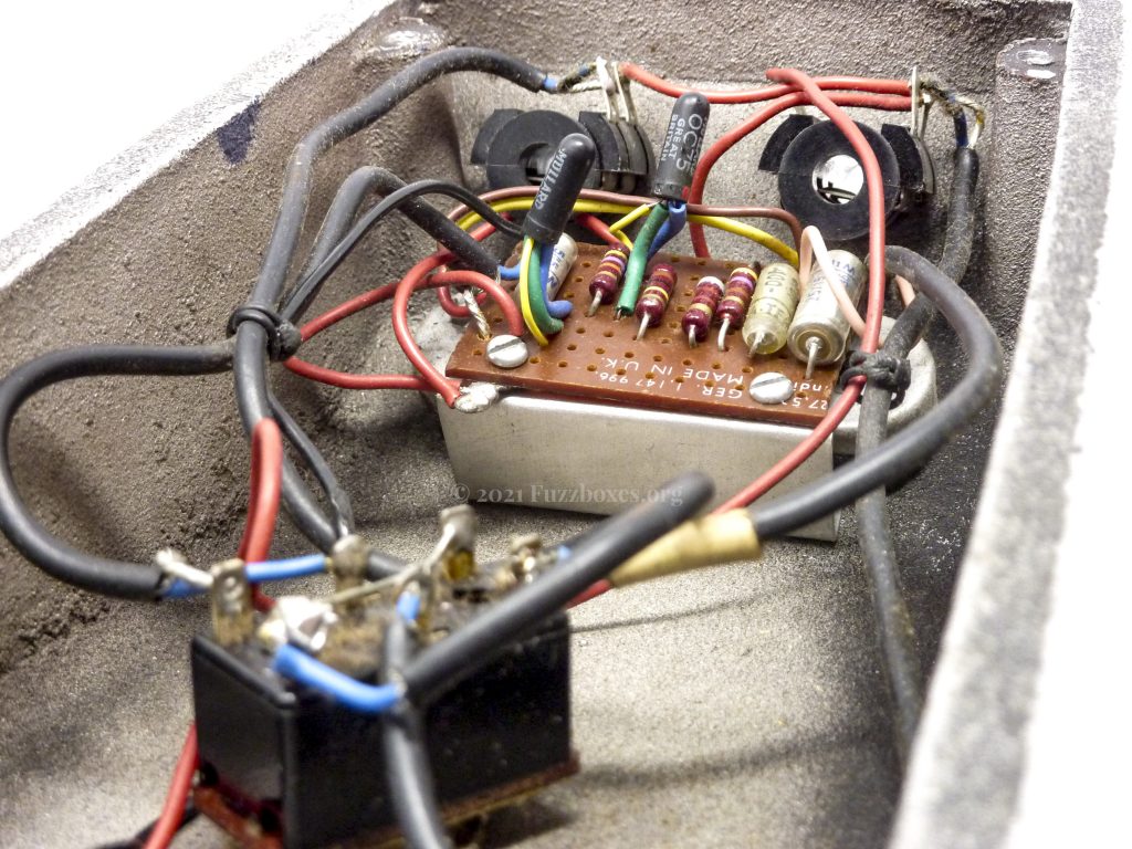 Circuit inside a Rotosound Fuzz Box