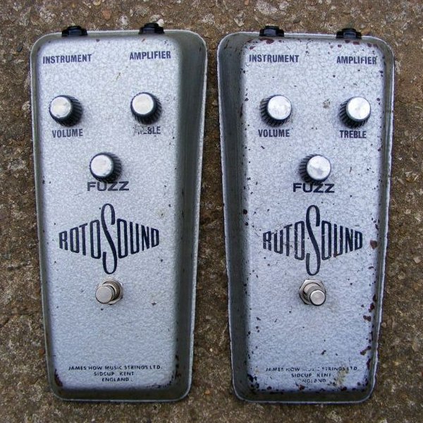 Rotosound Fuzz Boxes, pressed steel enclosure (Photo credit: D. Main)