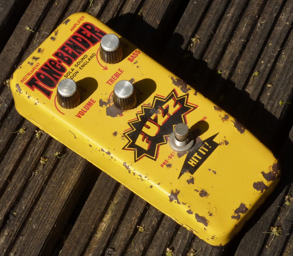 Early-1970s yellow Sola Sound Tone Bender MKIV