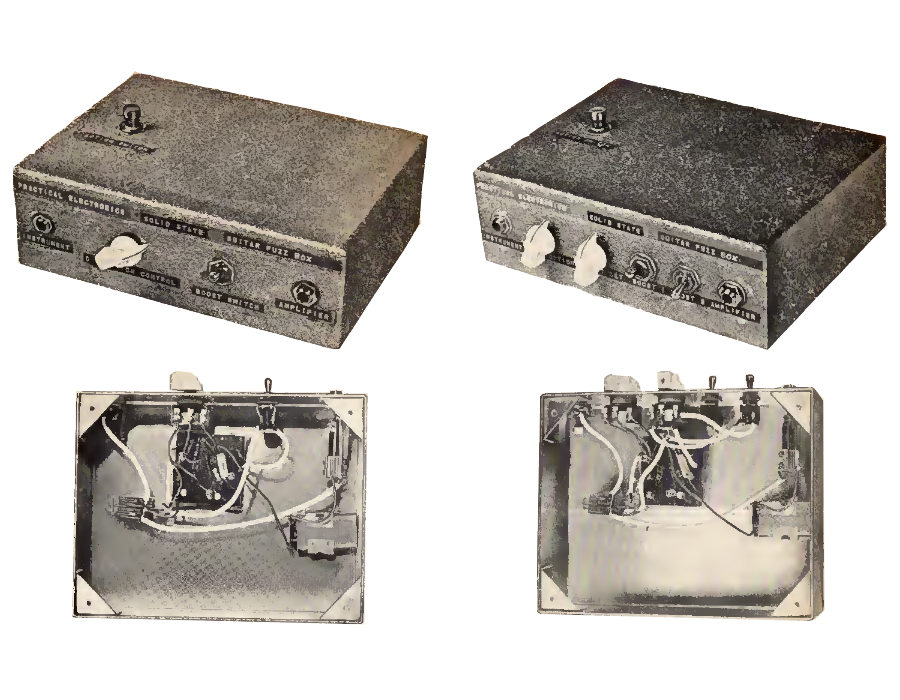 Both versions of the 1967 Practical Electronics Fuzz Box