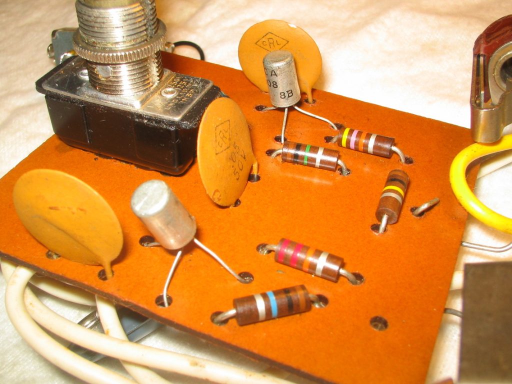 Circuit board from a 1967 Mosrite Fuzzrite