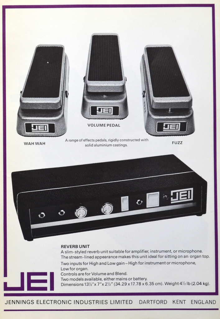 Jennings 'pedal foot control' series, pictured in a 1973 catalogue.