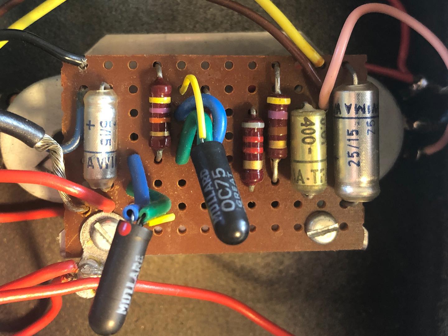 1966 Sola Sound Tone Bender MKII circuit board