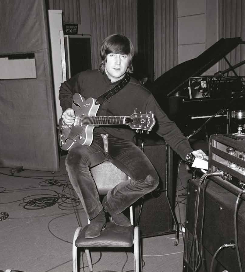 John Lennon on April 14th 1966, with a WEM Pep Box. (Photo credit: Leslie Bryce)