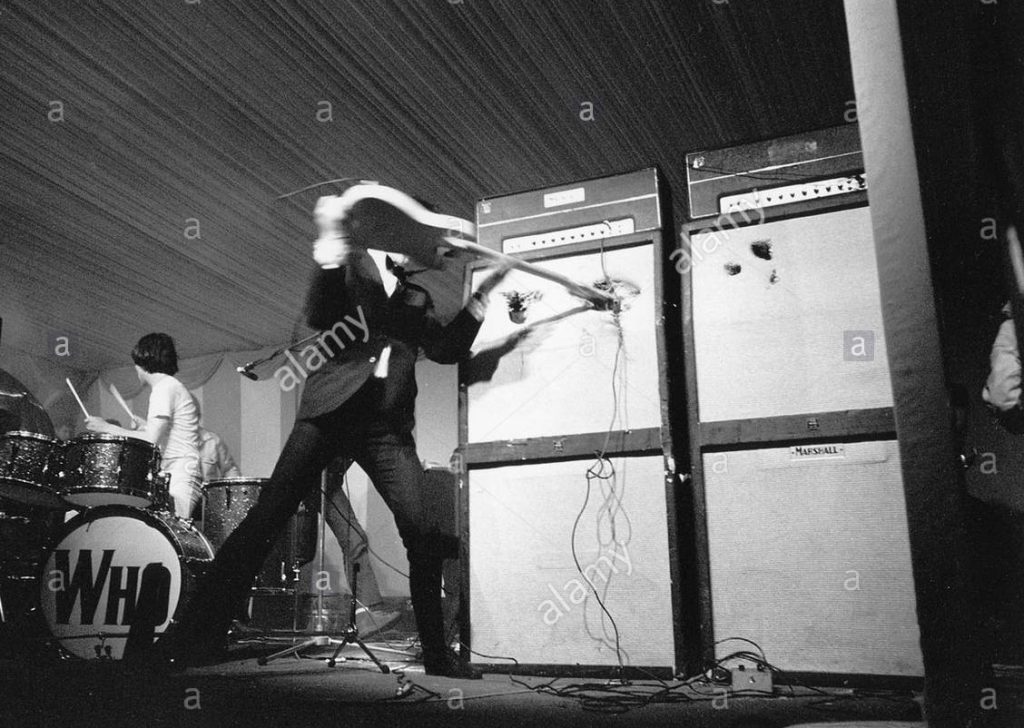 Pete Townshend, performing on the 13th July 1966 with a Tone Bender MKI. (Photo credit: Pictorial Press Limited)