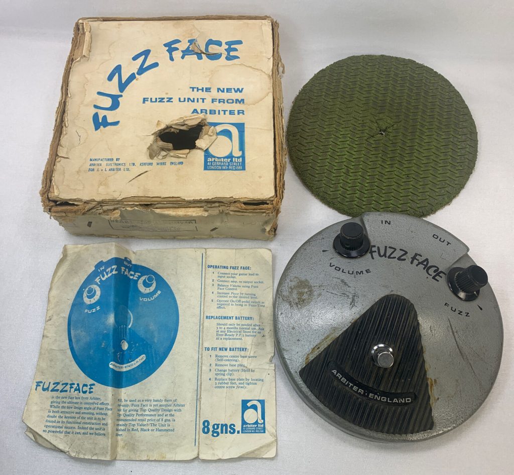 1966-1967 Arbiter Fuzz Face, with original box and (UK) manual